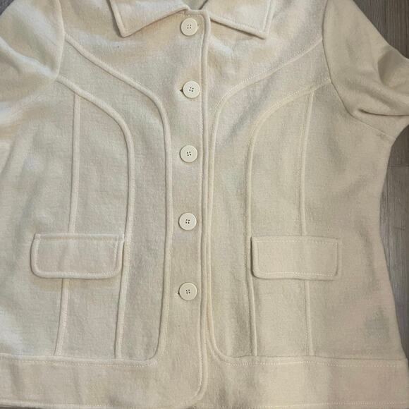 Harvé Bernard button down boiled wool jacket size 1X - Picture 9 of 12